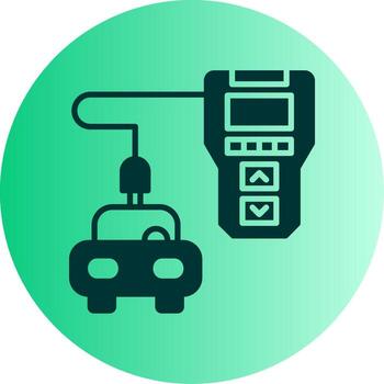 Digital Diagnostic Tool Glyph Gradient Two Tone Circle vector