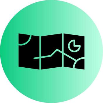 Immersive Game Universe Glyph Gradient Two Tone Circle vector