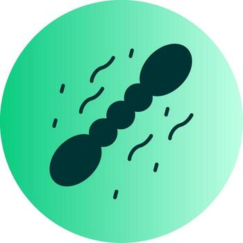 Staphylococcus saprophyticus Urinary Tract Pathogen Glyph Gradient Two Tone Circle vector