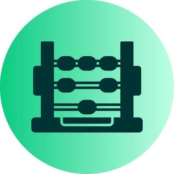 verde binario código corriente glifo degradado dos tono circulo vector