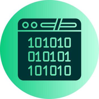 Statistical Data Analysis Tool Glyph Gradient Two Tone Circle vector