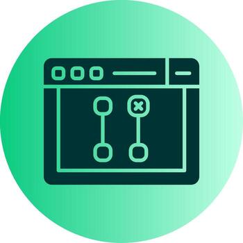 Git Pull from Remote Icon Glyph Gradient Two Tone Circle vector