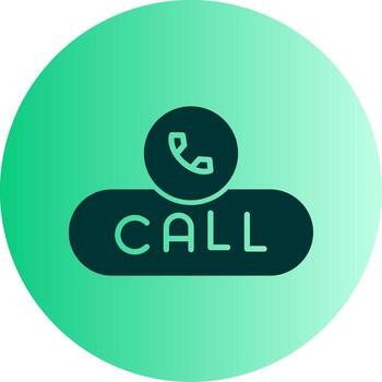 Call Now Button Glyph Gradient Two Tone Circle vector