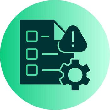 Protocol Error Detected Glyph Gradient Two Tone Circle vector