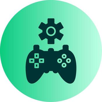Main Game Menu Interface Glyph Gradient Two Tone Circle vector