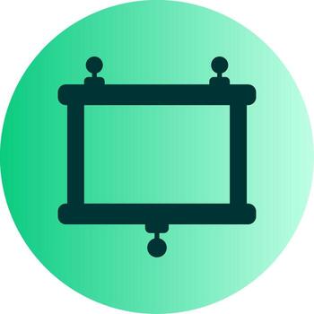 Foldable Projector Screen Glyph Gradient Two Tone Circle vector