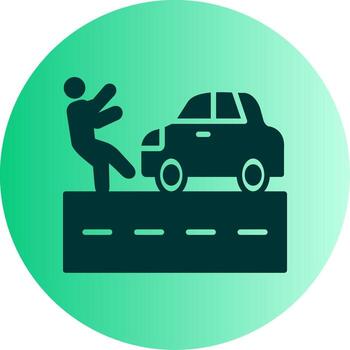 Post Accident Procedure Guide Glyph Gradient Two Tone Circle vector