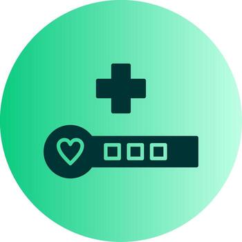 mana bar poder nivel glifo degradado dos tono circulo vector