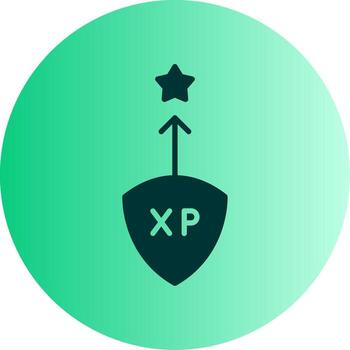 Manual Game Save Point Glyph Gradient Two Tone Circle vector