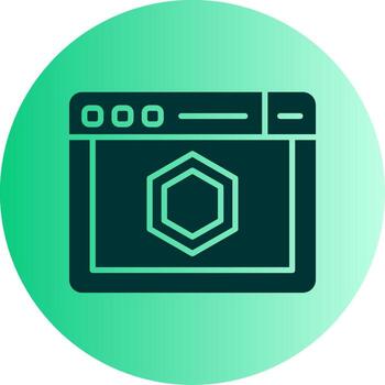 ESLint JavaScript Linter Glyph Gradient Two Tone Circle vector