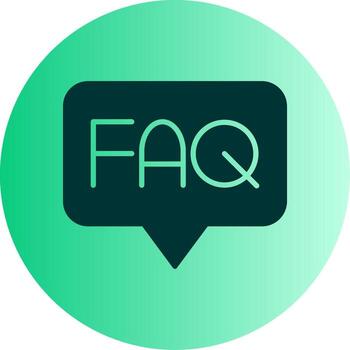 frecuentemente preguntó preguntas sección glifo degradado dos tono circulo vector