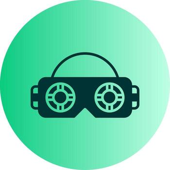 Augmented Reality Interface Glyph Gradient Two Tone Circle vector