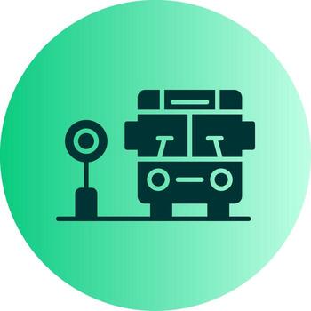 Operations Control Center Glyph Gradient Two Tone Circle vector