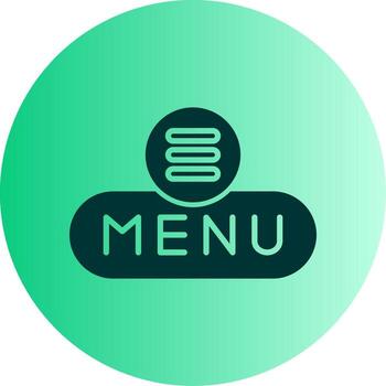 Expand Menu Button Glyph Gradient Two Tone Circle vector