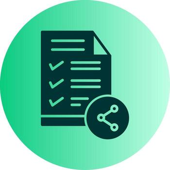 Secure Cloud File Sharing Glyph Gradient Two Tone Circle vector