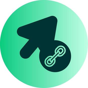 Connect to Network Glyph Gradient Two Tone Circle vector