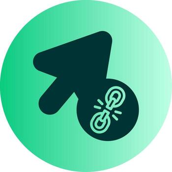 Disconnect Active Session Glyph Gradient Two Tone Circle vector