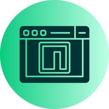 NPM Package Manager Icon Glyph Gradient Two Tone Circle vector