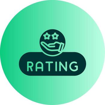 Leave Rating Button Glyph Gradient Two Tone Circle vector