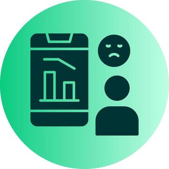 Expectation Failed Response Glyph Gradient Two Tone Circle vector