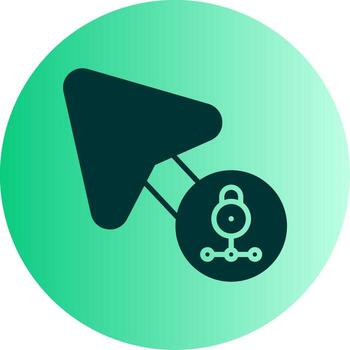 Encrypt Private Data Glyph Gradient Two Tone Circle vector