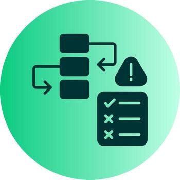 Upgrade Required Response Glyph Gradient Two Tone Circle vector