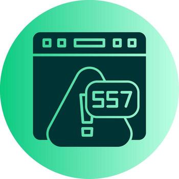 Error 557 Cloudflare Filter Blocked Glyph Gradient Two Tone Circle vector
