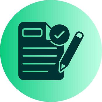 Precondition Required Error Glyph Gradient Two Tone Circle vector