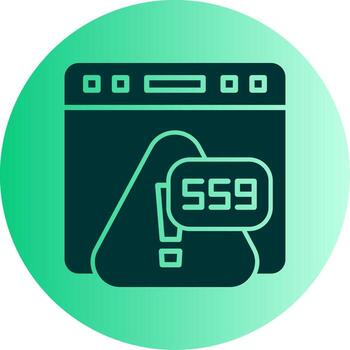 Error 559 Backend Server OffGlyph Glyph Gradient Two Tone Circle vector