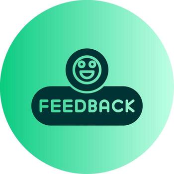 Send Feedback Button Glyph Gradient Two Tone Circle vector
