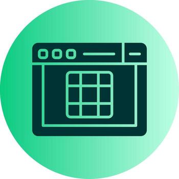 css cuadrícula diseño sistema glifo degradado dos tono circulo vector