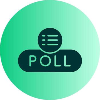 Participate in Poll Button Glyph Gradient Two Tone Circle vector