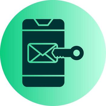 Network Authentication Required Glyph Gradient Two Tone Circle vector