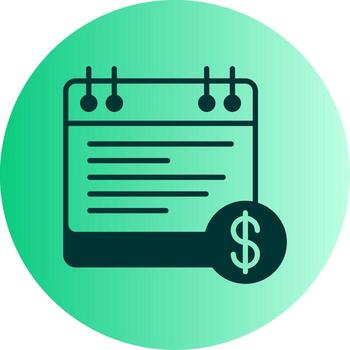 Automated Payroll Processing Tool Glyph Gradient Two Tone Circle vector