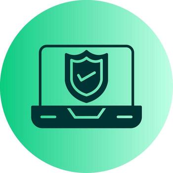 Authorization Access Control Glyph Gradient Two Tone Circle vector