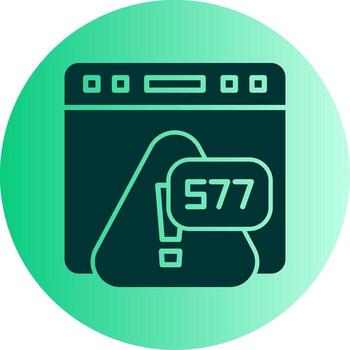 Error 577 Route Configuration Error Glyph Gradient Two Tone Circle vector