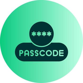 Enter Passcode Button Glyph Gradient Two Tone Circle vector
