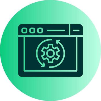 ui componente ciclo vital icono glifo degradado dos tono circulo vector