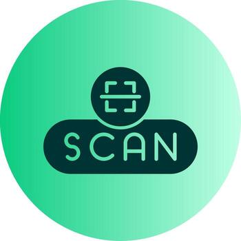 Start Scan Button Glyph Gradient Two Tone Circle vector