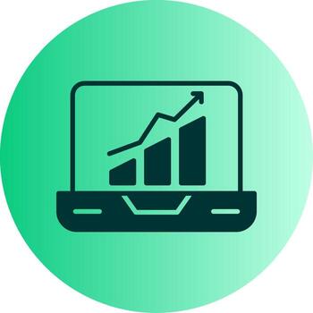 global estado administración herramienta glifo degradado dos tono circulo vector