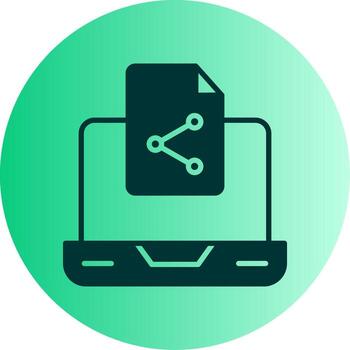 reaccionar contexto api icono glifo degradado dos tono circulo vector