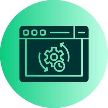 componente ciclo vital métodos glifo degradado dos tono circulo vector