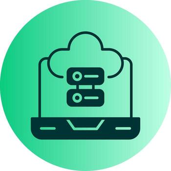 Static Site Generation Symbol Glyph Gradient Two Tone Circle vector