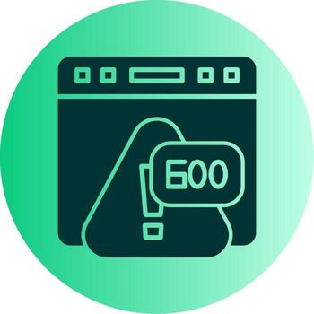 Error 600 Custom App Timeout Glyph Gradient Two Tone Circle vector