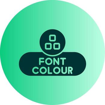 Change Font Color Button Glyph Gradient Two Tone Circle vector