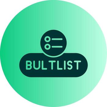 bala lista palanca botón glifo degradado dos tono circulo vector