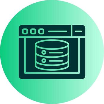 Web Caching Strategy Icon Glyph Gradient Two Tone Circle vector