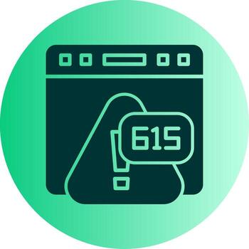 Error 615 App Store Verification Failed Glyph Gradient Two Tone Circle vector