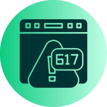 Error 617 Token Validation Timeout Glyph Gradient Two Tone Circle vector