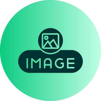 Insert Image Button Glyph Gradient Two Tone Circle vector